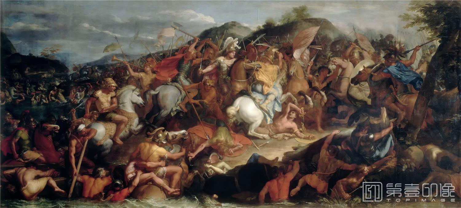 油画-卢浮宫-Charles Le BrunCrossing the Granicus-0354